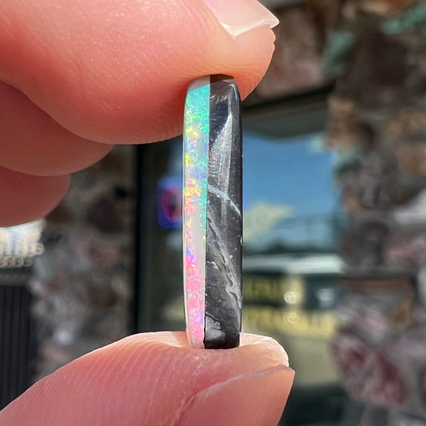 3.77ct Semi-Black Opal Doublet | #E213