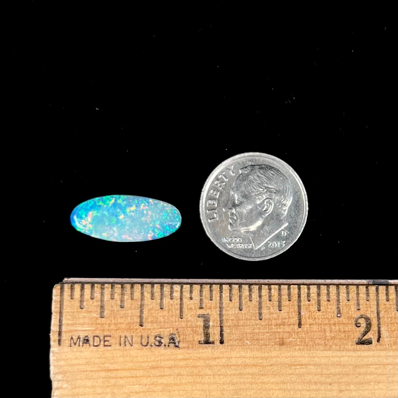 3.77ct Semi-Black Opal Doublet | #E213