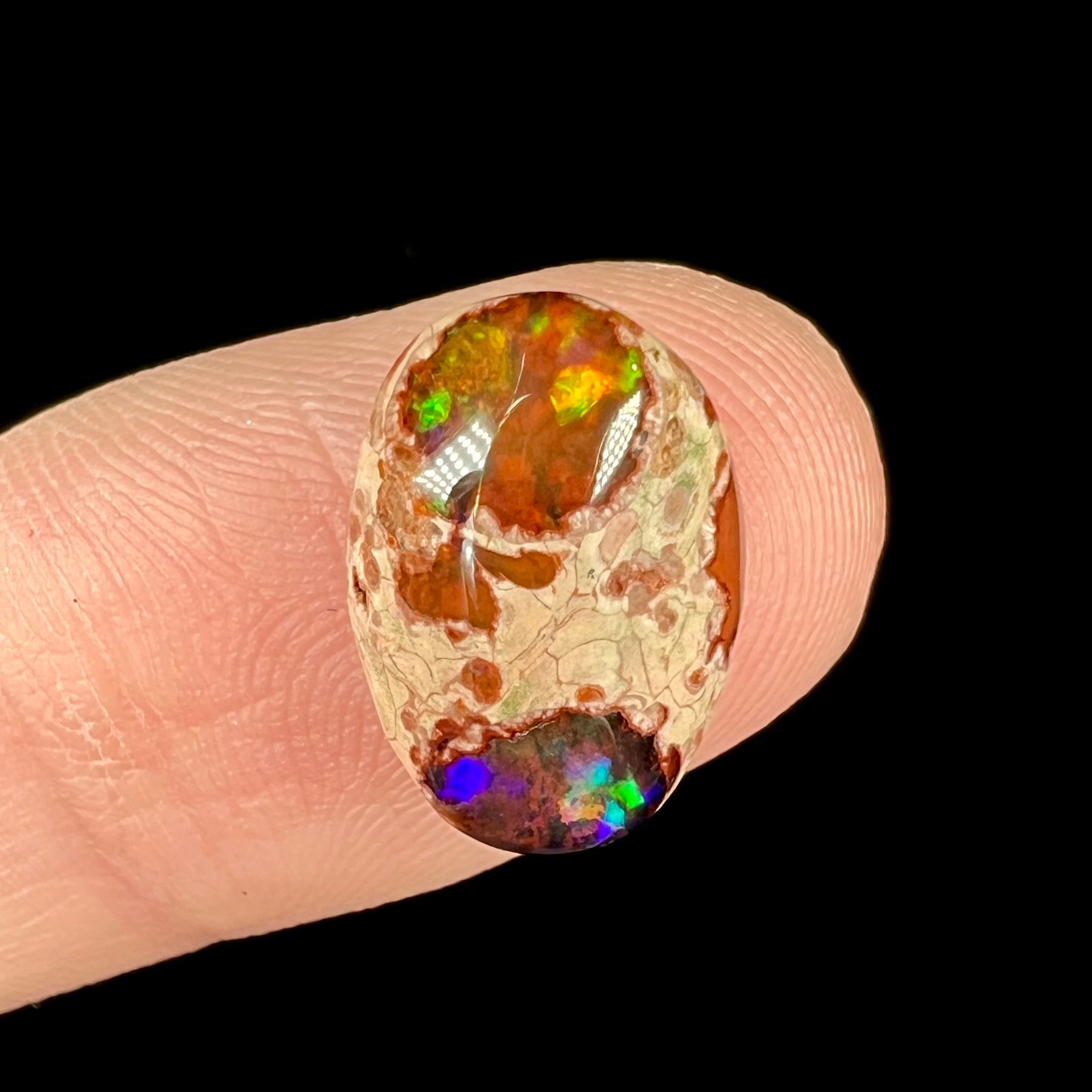 Cantera Opal, 7.06ct from La Trinidad, Mexico on Cantera Opal, 7.06ct from La Trinidad, Mexico on