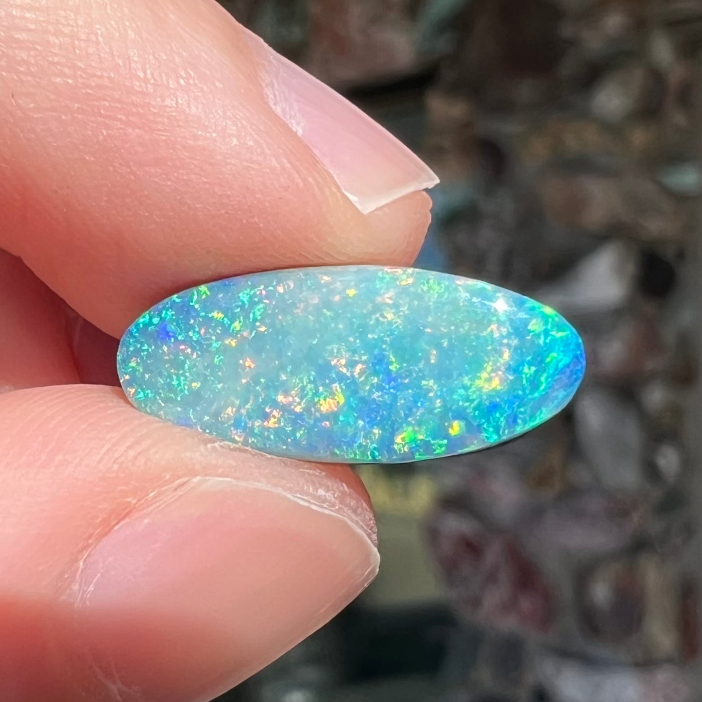 3.77ct Semi-Black Opal Doublet | #E213