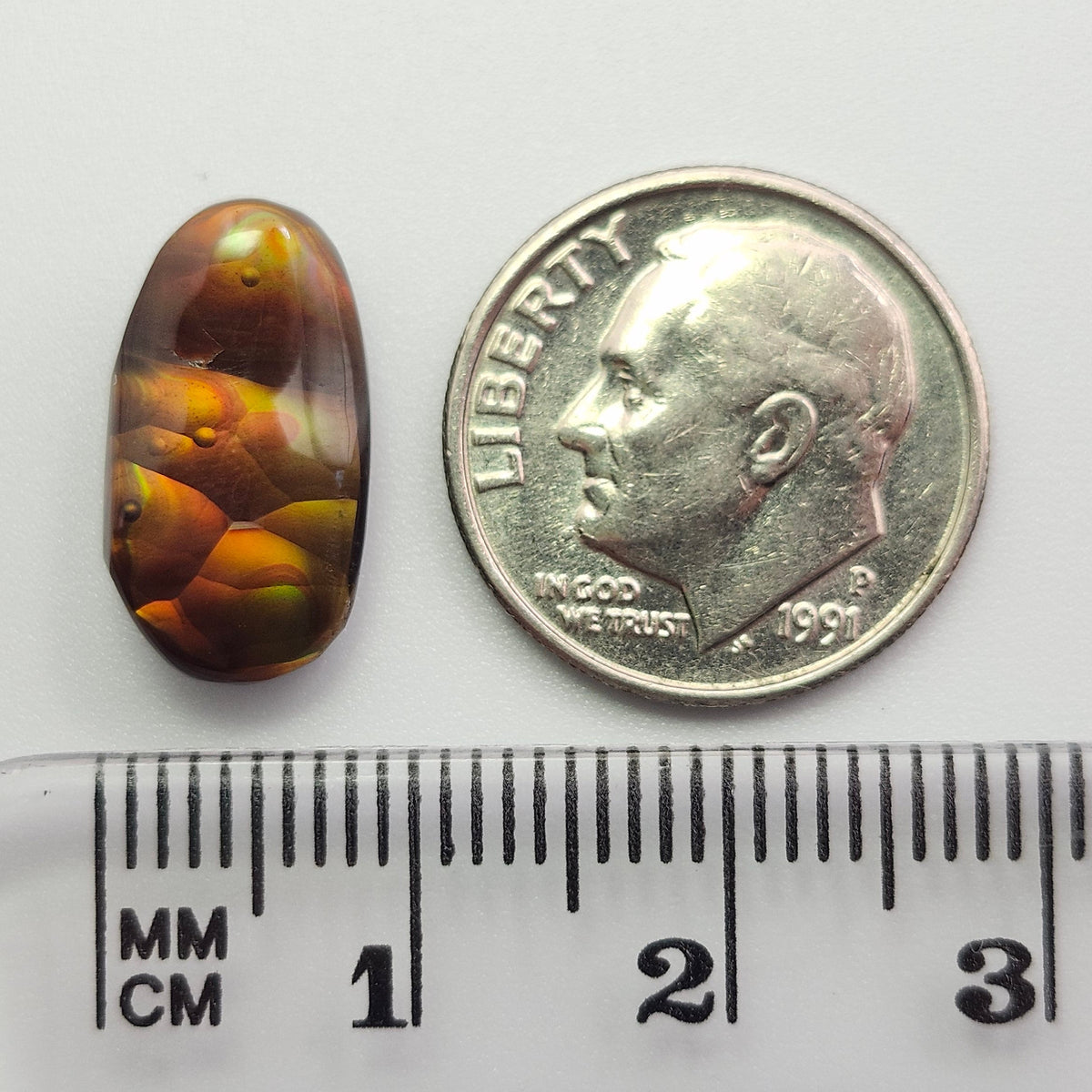 5.97ct Loose Fire Agate | Oval Cabochon