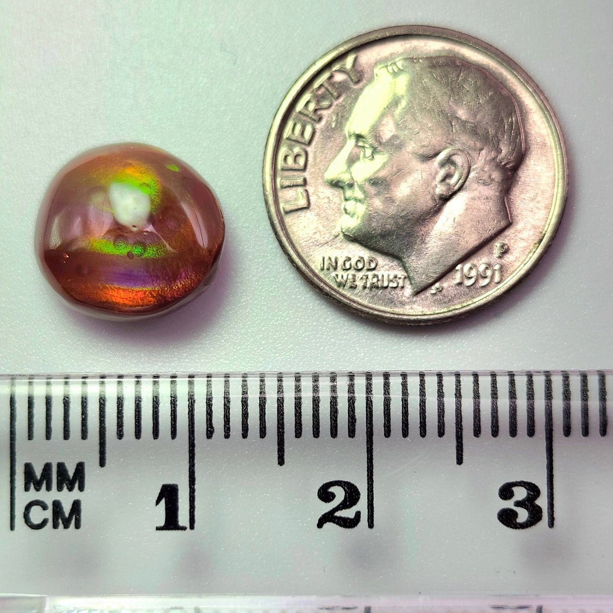 4.71ct Arizona Fire Agate | Oval Cabochon