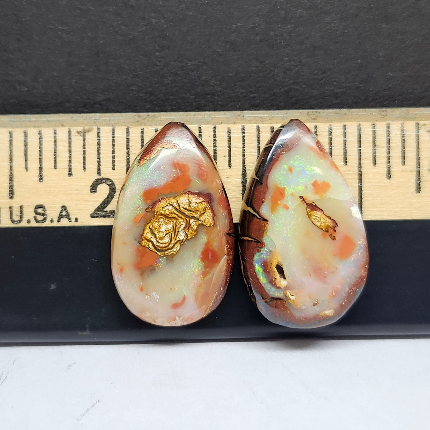 9.72ct and 8.15ct Quilpie Boulder Matrix Opal Pair | #E265
