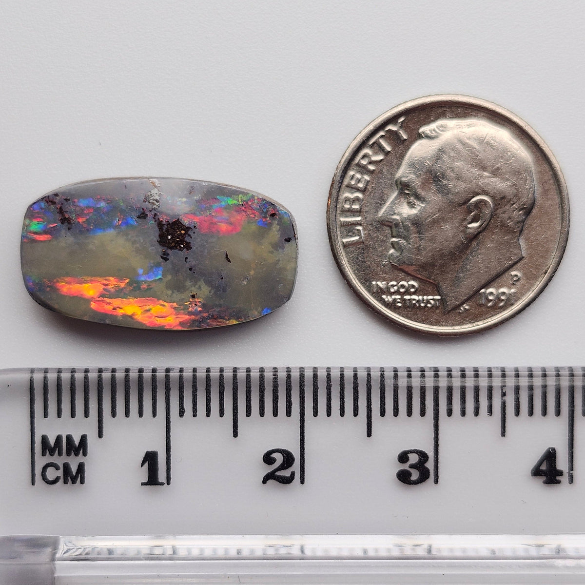 9.03ct Quiplie Australian Boulder Opal | Cushion Cut Cabochon | #E295
