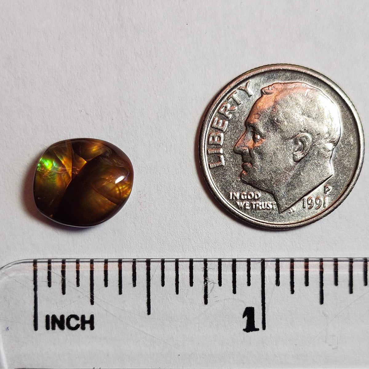 3.43ct Loose Fire Agate | Freeform Oval Cabochon