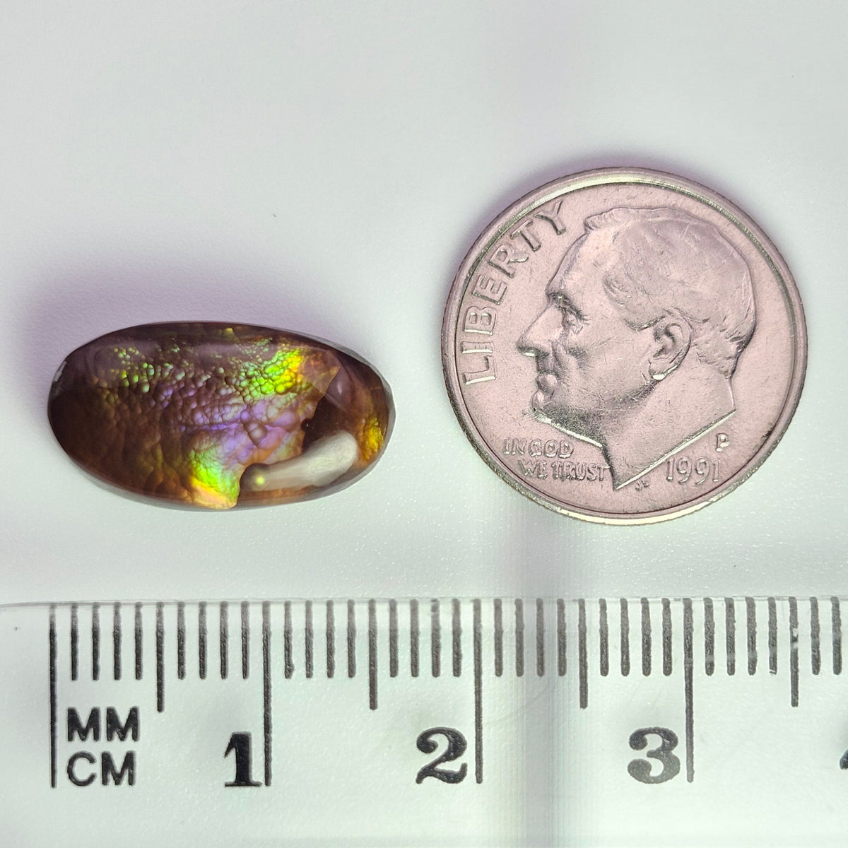 6.92ct Loose Fire Agate | Oval Cabochon