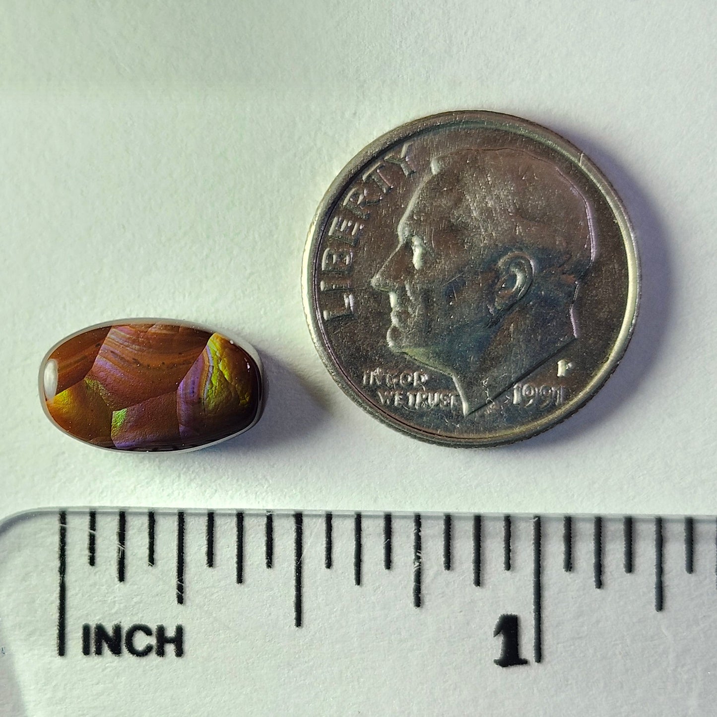 3.52ct Loose Fire Agate | Oval Cabochon