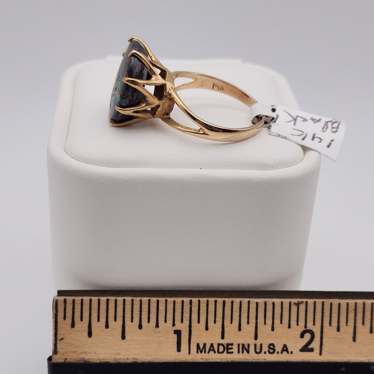 Brilla | Koroit Australian Boulder Opal Ring | Estate | 14kt Yellow Gold