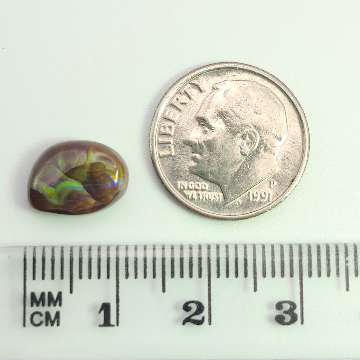 3.07ct Loose Fire Agate | Freeform Pear Cabochon