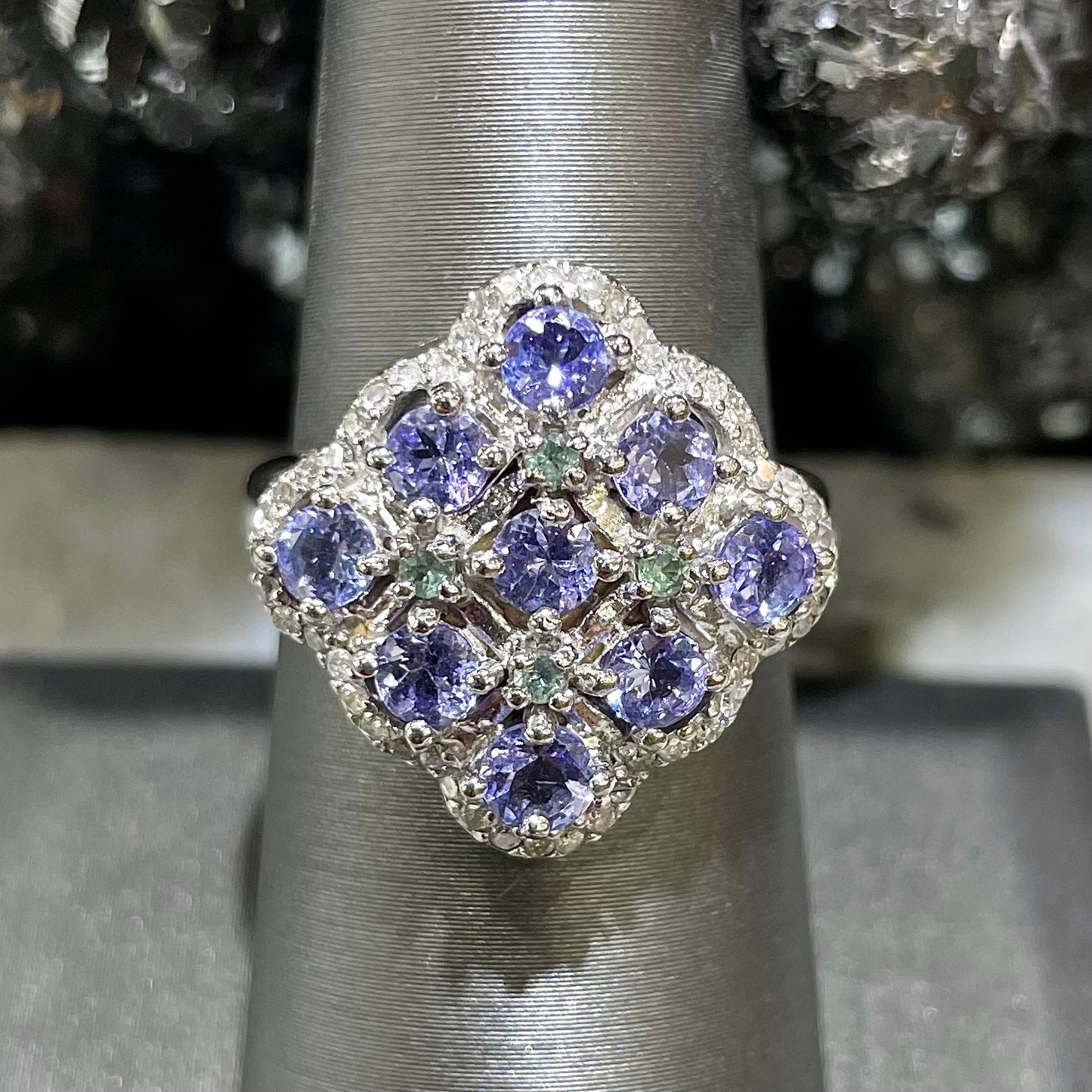 Tanzanite, Alexandrite, & Diamond Ring | 14kt