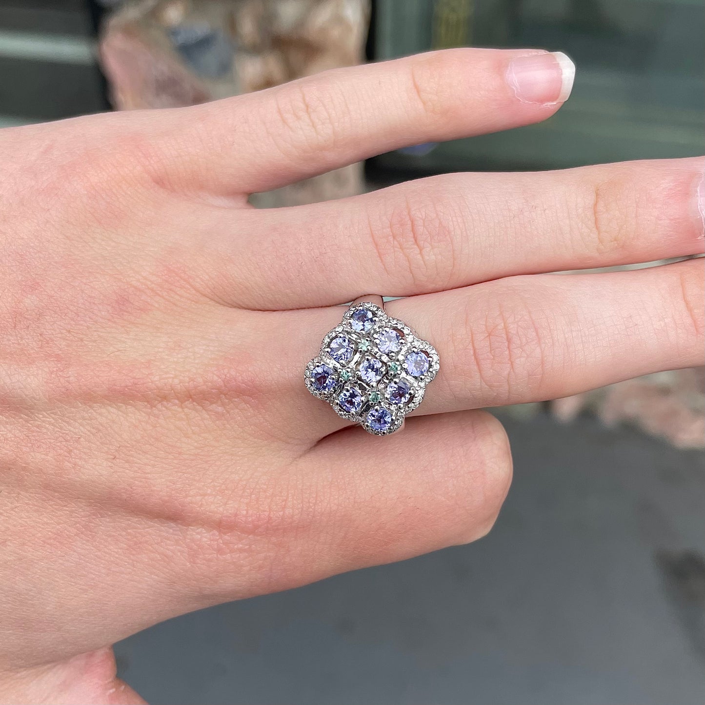 Tanzanite, Alexandrite, & Diamond Ring | 14kt