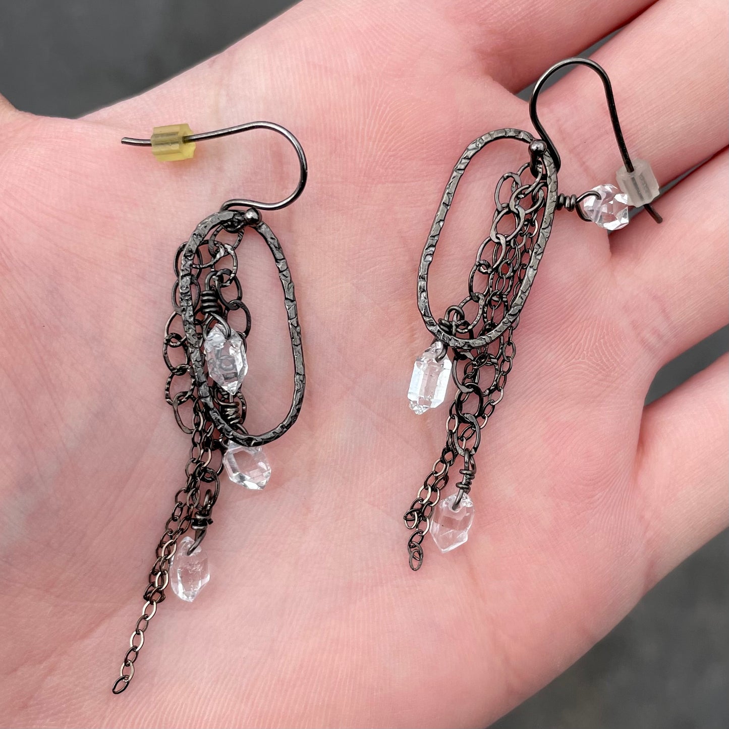 Herkimer Diamond Crystal Earrings | Sterling Silver