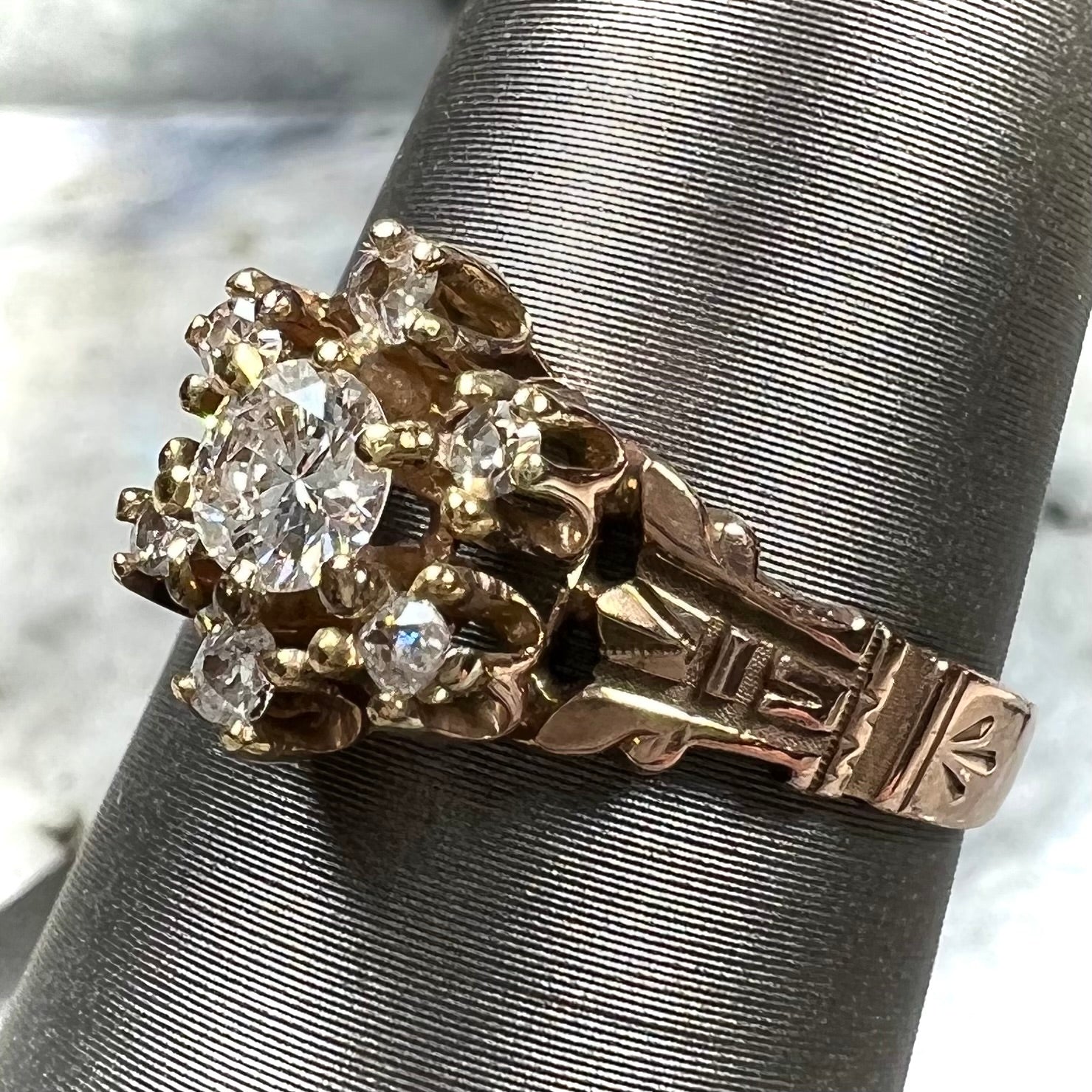 Turn of the Century Diamond Ring 14kt Antique