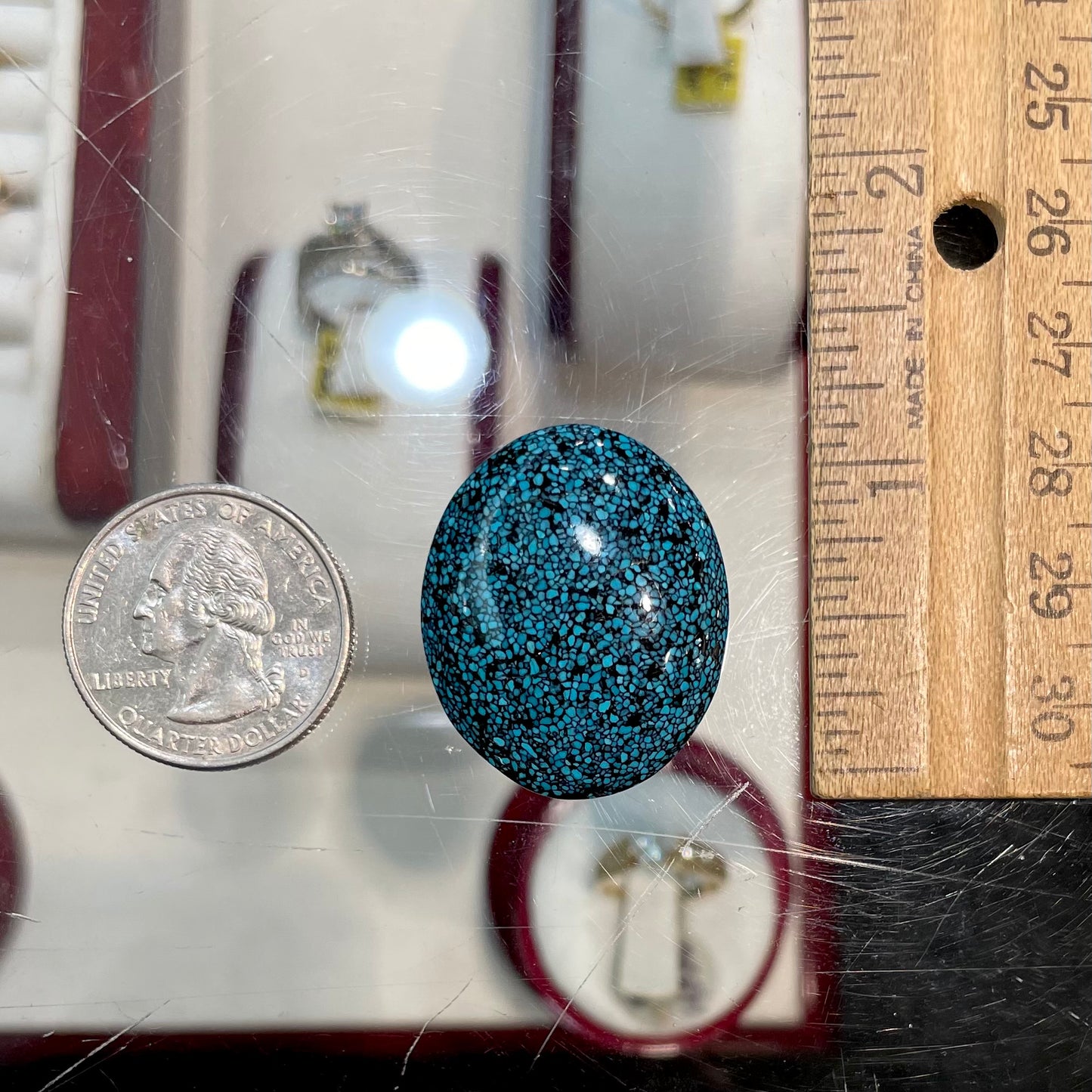 Turquoise #1B | Kingman Black Web