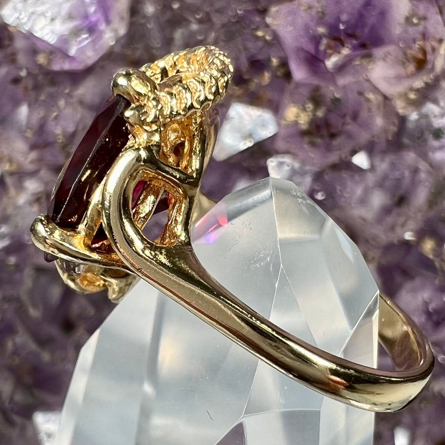 Rhodolite Garnet & Diamond Ring | 14kt