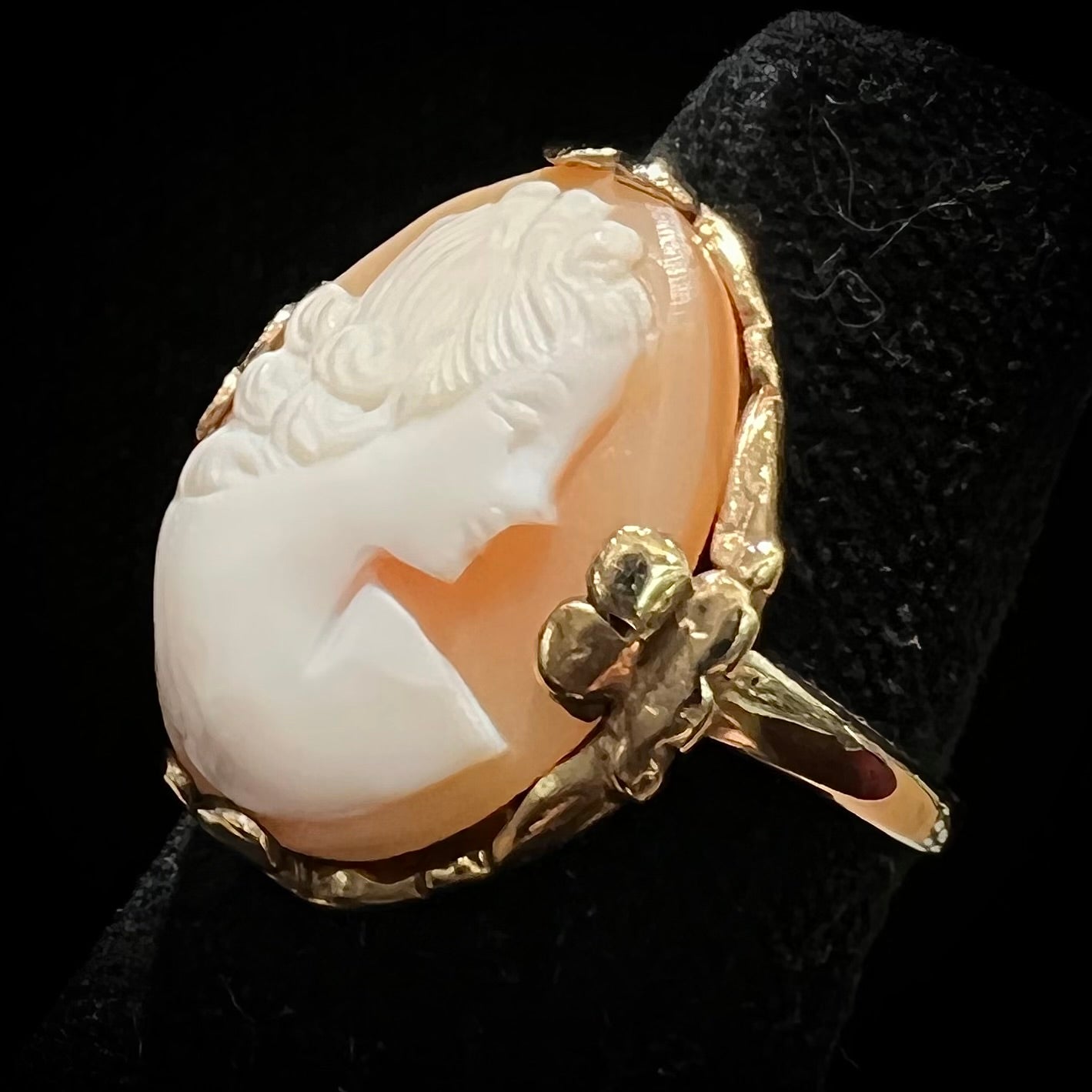 Agate Cameo Ring 10kt Antique – Burton's Gems and Opals