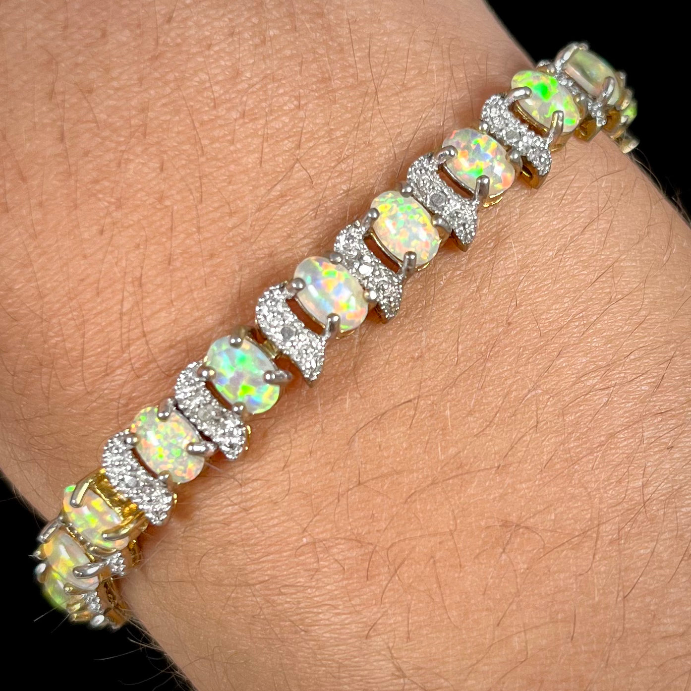 Imitation Opal Bracelet | Sterling Silver