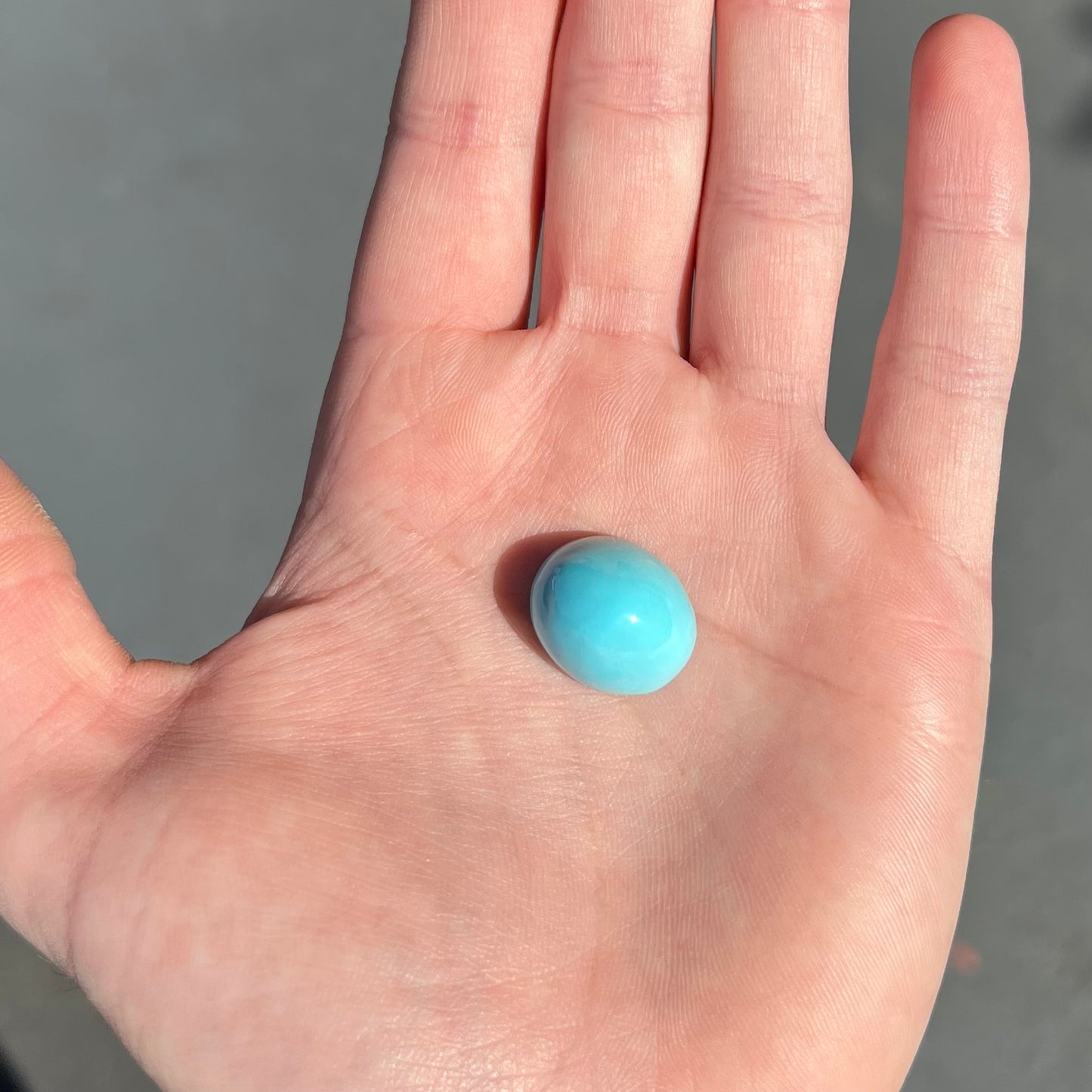 Loose Sleeping Beauty turquoise cabochon with bright polish.
