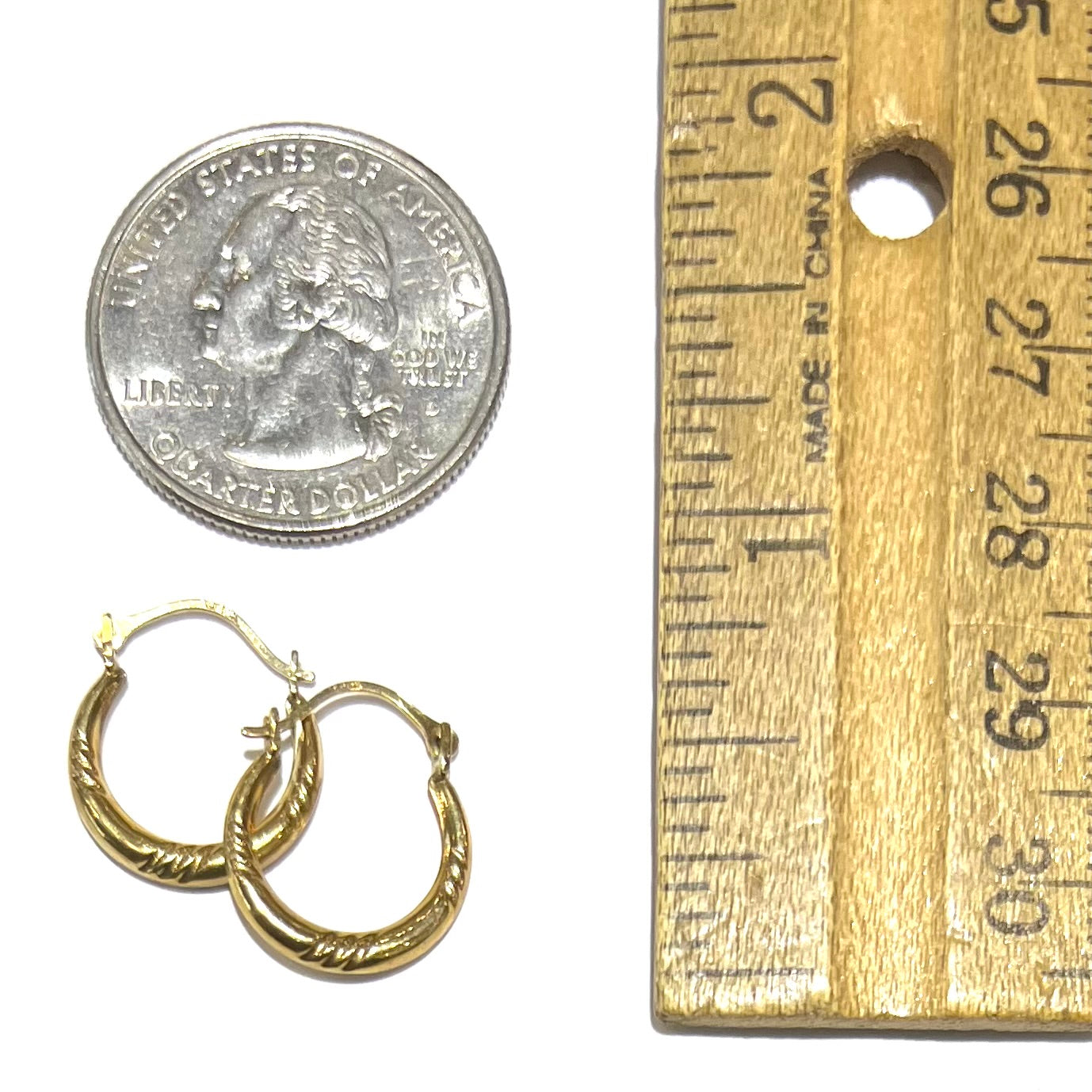 Lightweight Yellow Gold Hoop Earrings | 10kt