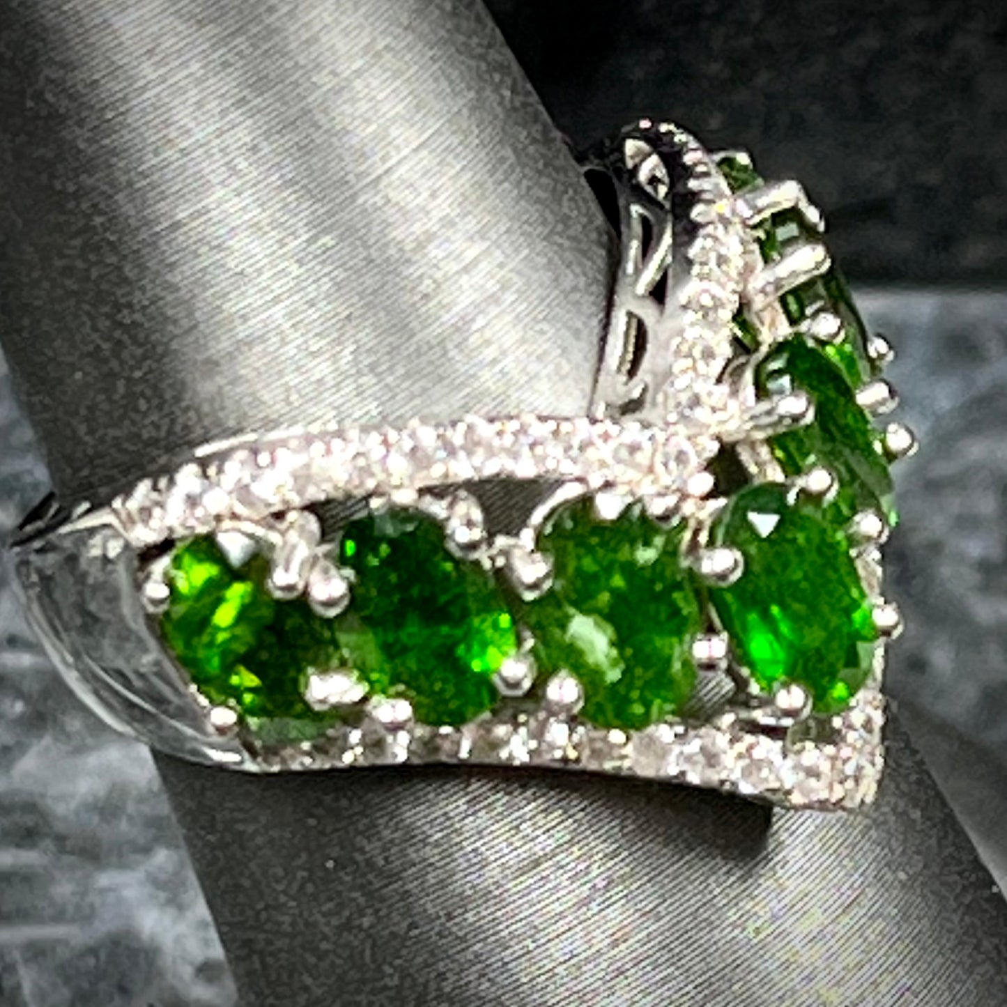 Chrome Diopside Ring | Sterling Silver