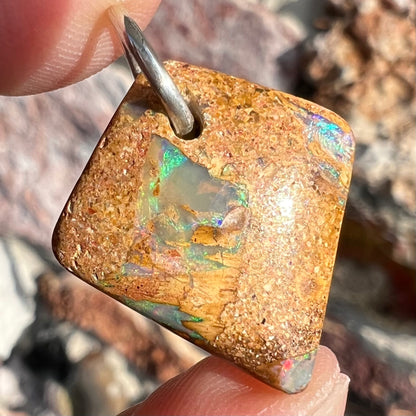 Pipe Boulder Opal Pendant #23