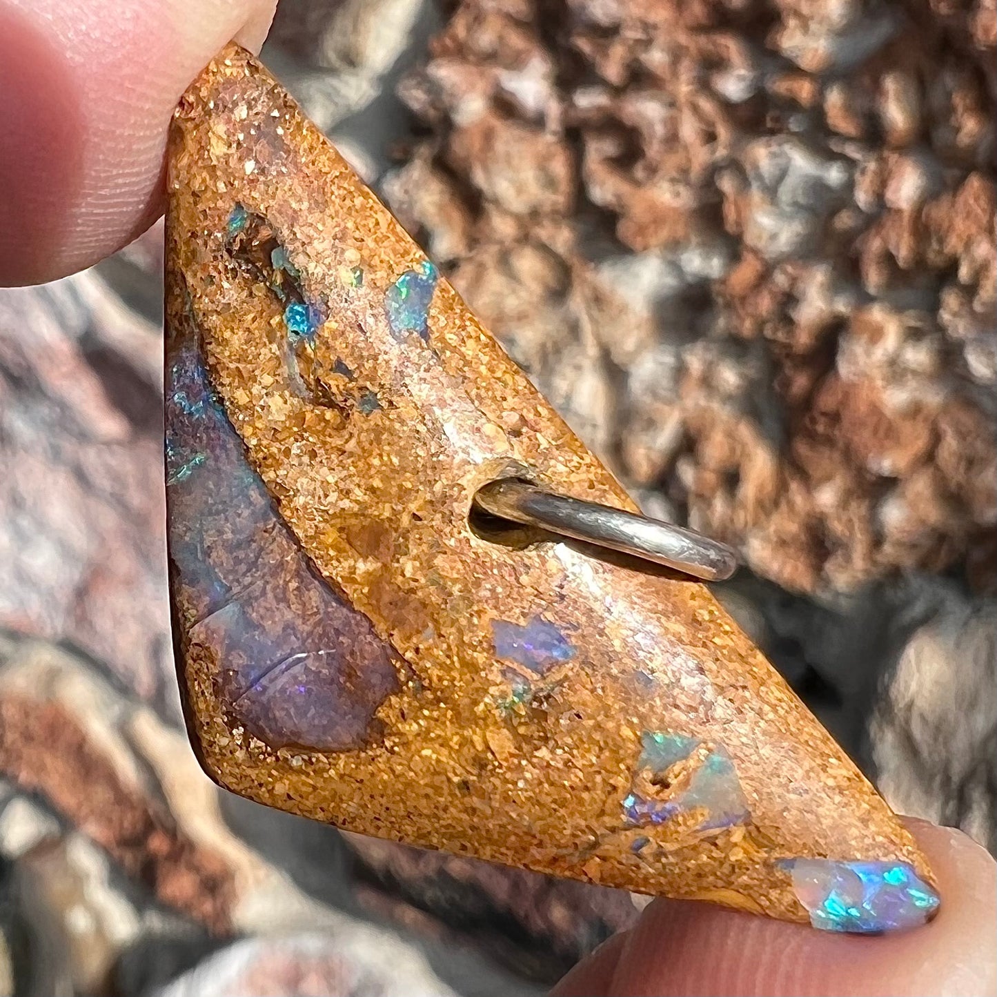 Pipe Boulder Opal Pendant #27