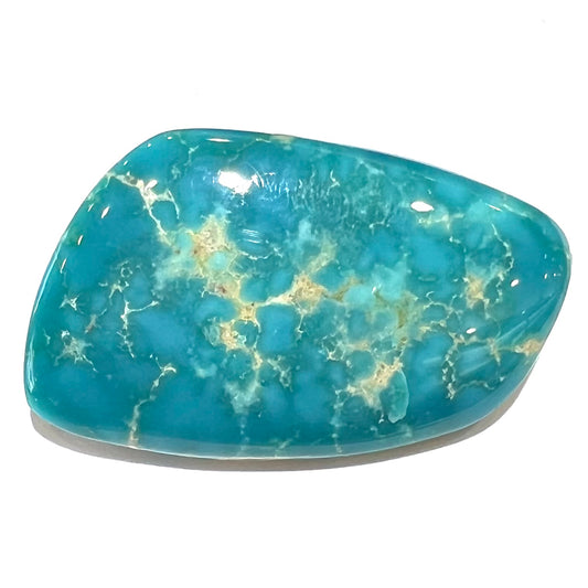 Loose blue turquoise stone from Fox Turquoise Mine in Lander County, Nevada.