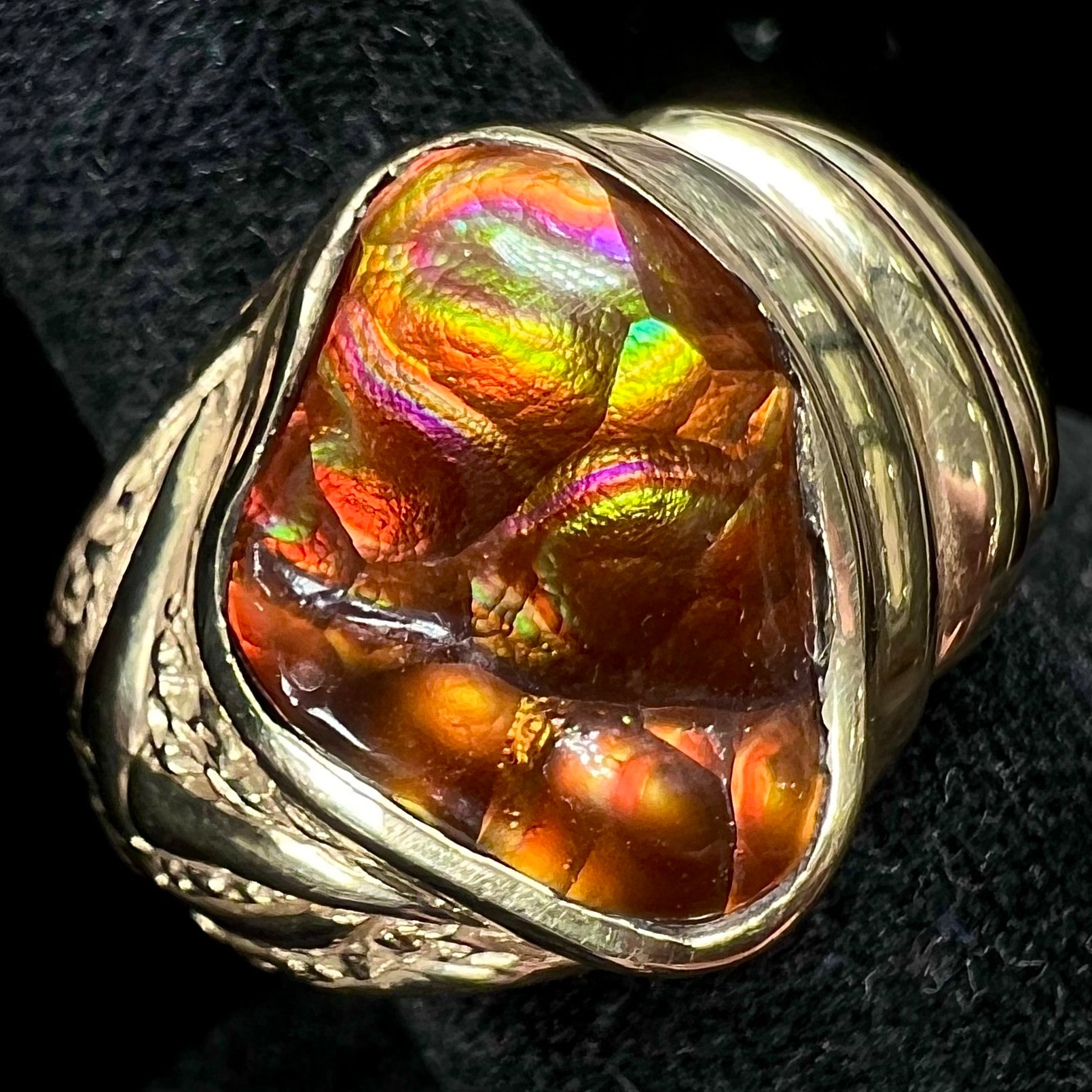 Shop Gem Grade Fire Agate Jewelry - Rings & Pendants | Burton's ...
