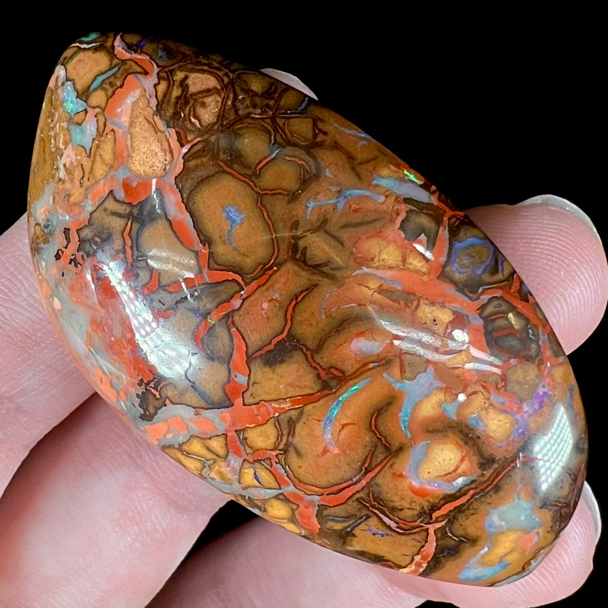 Opale Boulder 5,96 Carats - Australie Brute polie - | Achat et Opale Boulder 5,96 Carats - Australie Brute polie - | Achat et