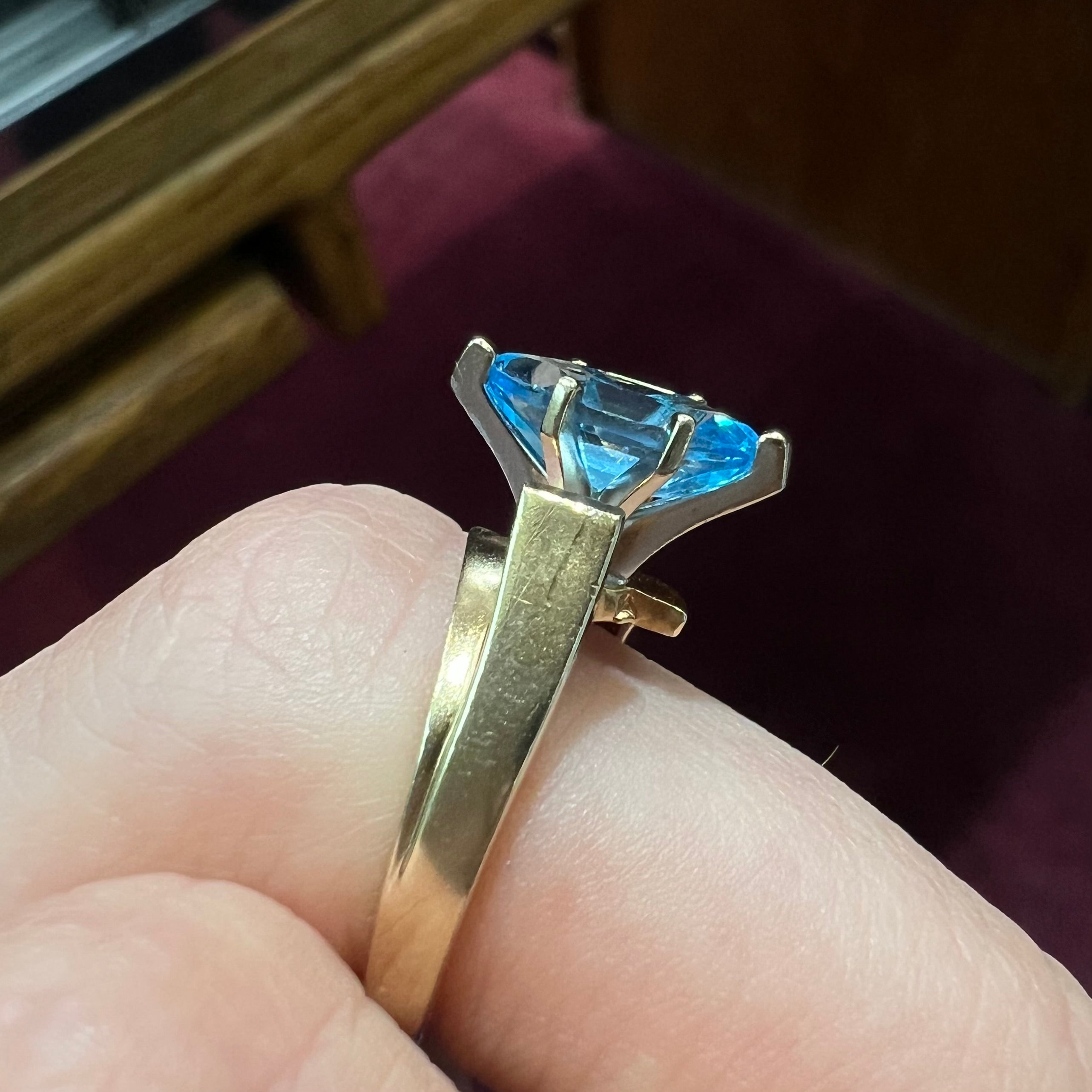 Gold ring with topaz stone on sale
