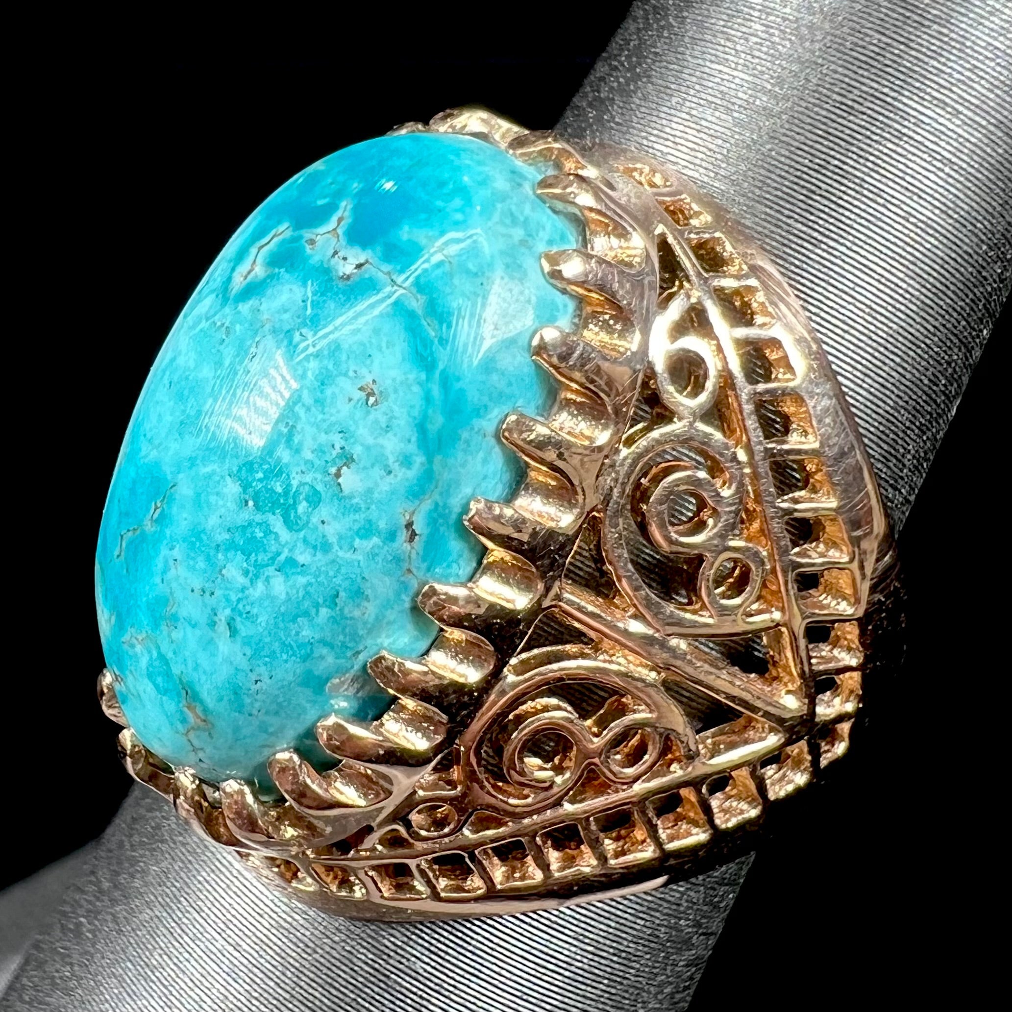 Yellow gold turquoise ring new arrivals