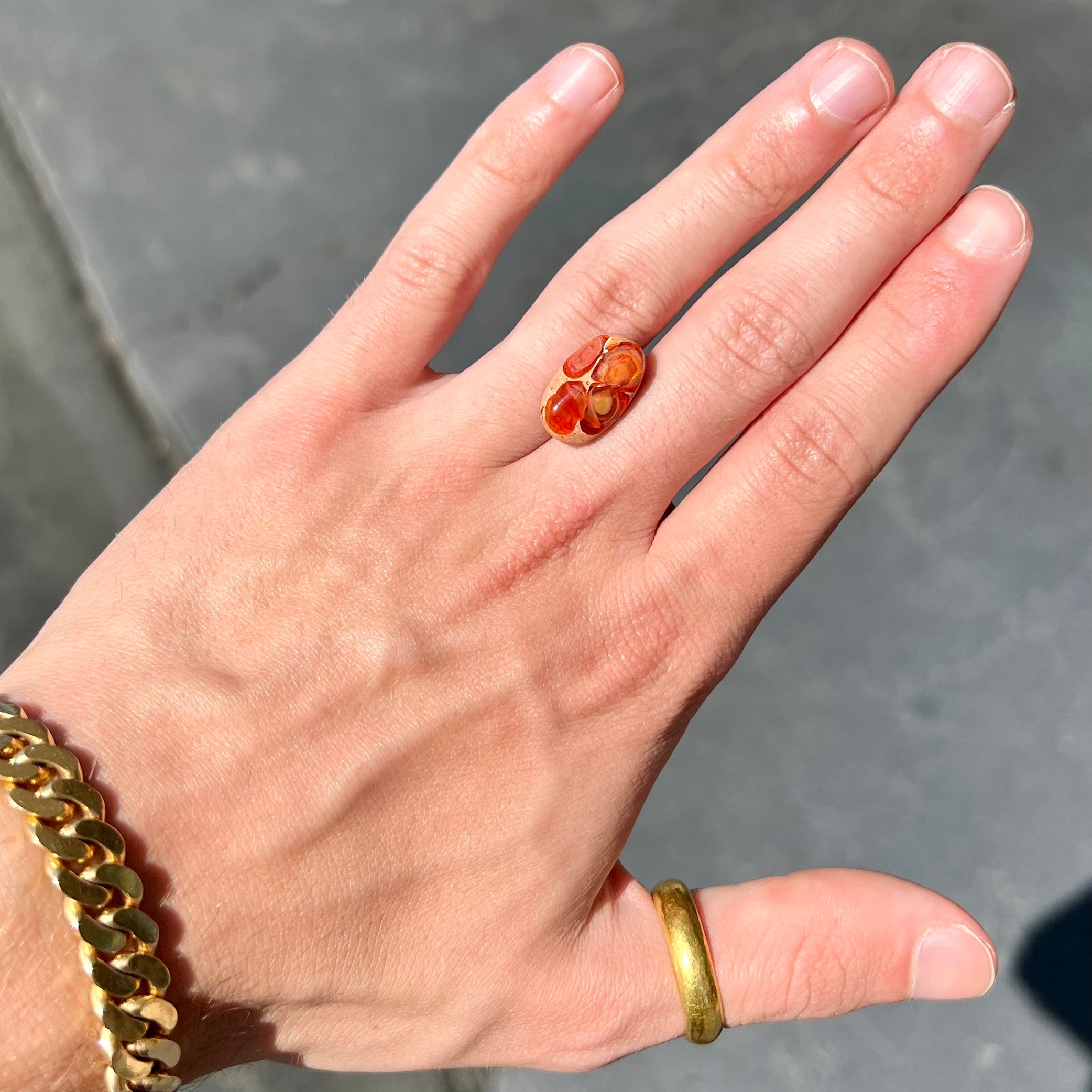 7.99ct Mexican Matrix Fire Opal Stone | Burton's – Burton's