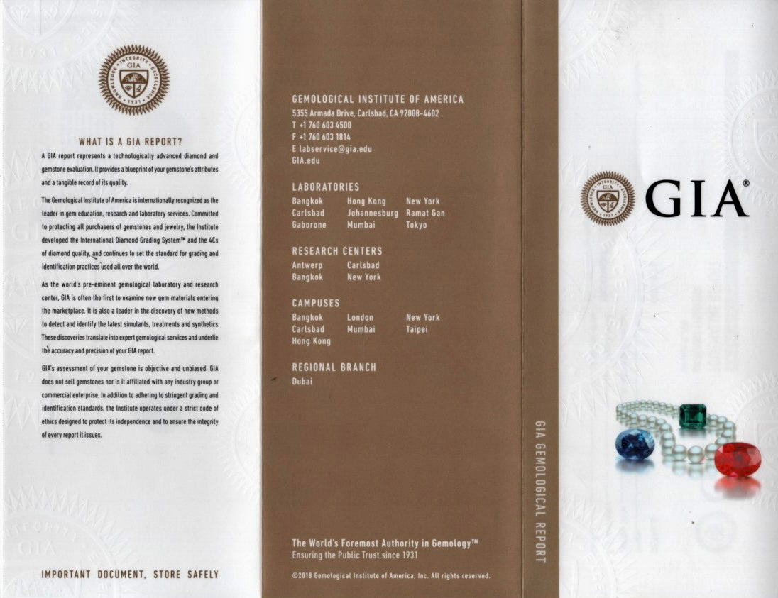 A GIA certificate certifying a blue indicolite tourmaline.