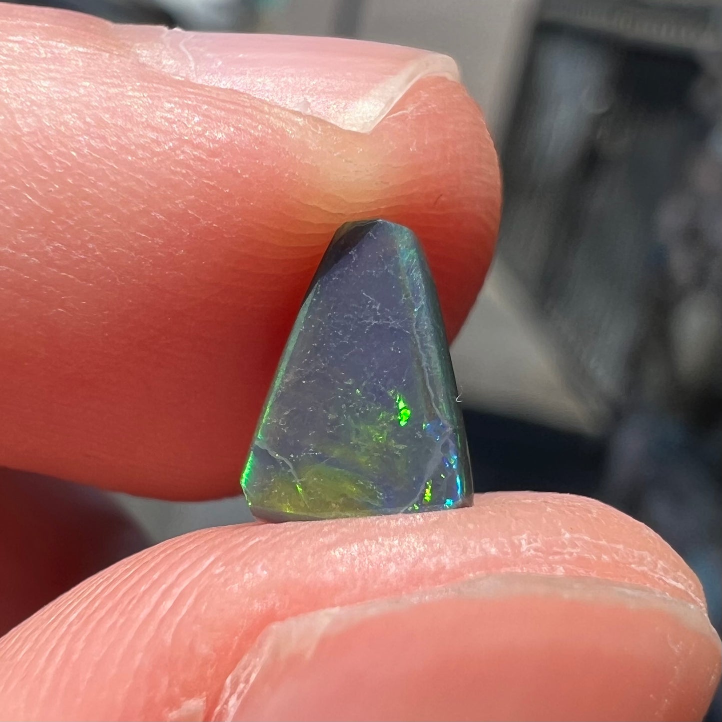 0.62ct Highly Directional Lightning Ridge Black Opal | #E44