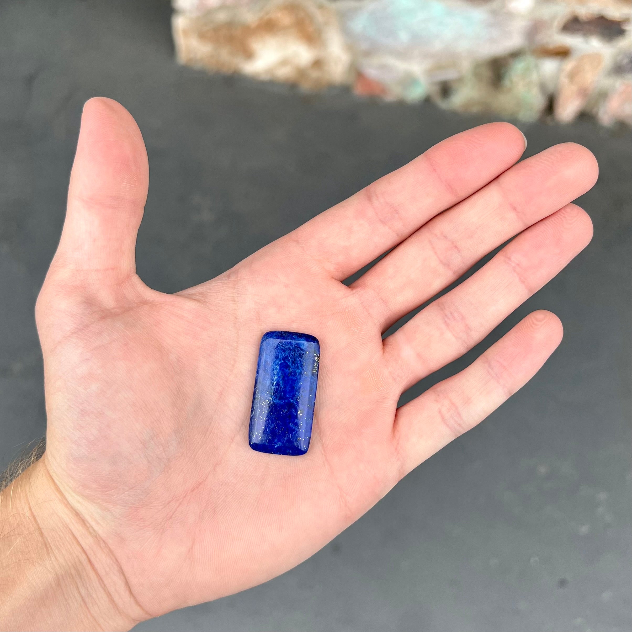 Loose 30.98ct Lapis Lazuli Rectangle Cabochon Stone Burton s