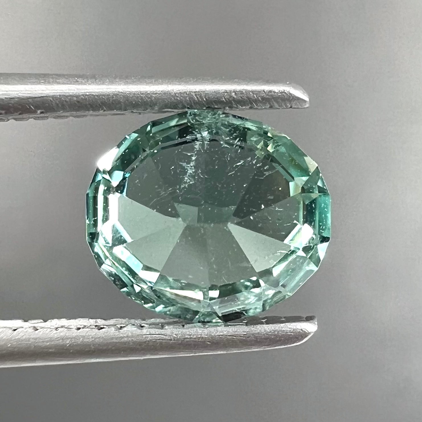 Loose 1.24ct Mint Green Tourmaline, Modified Oval Cut | Burton's ...