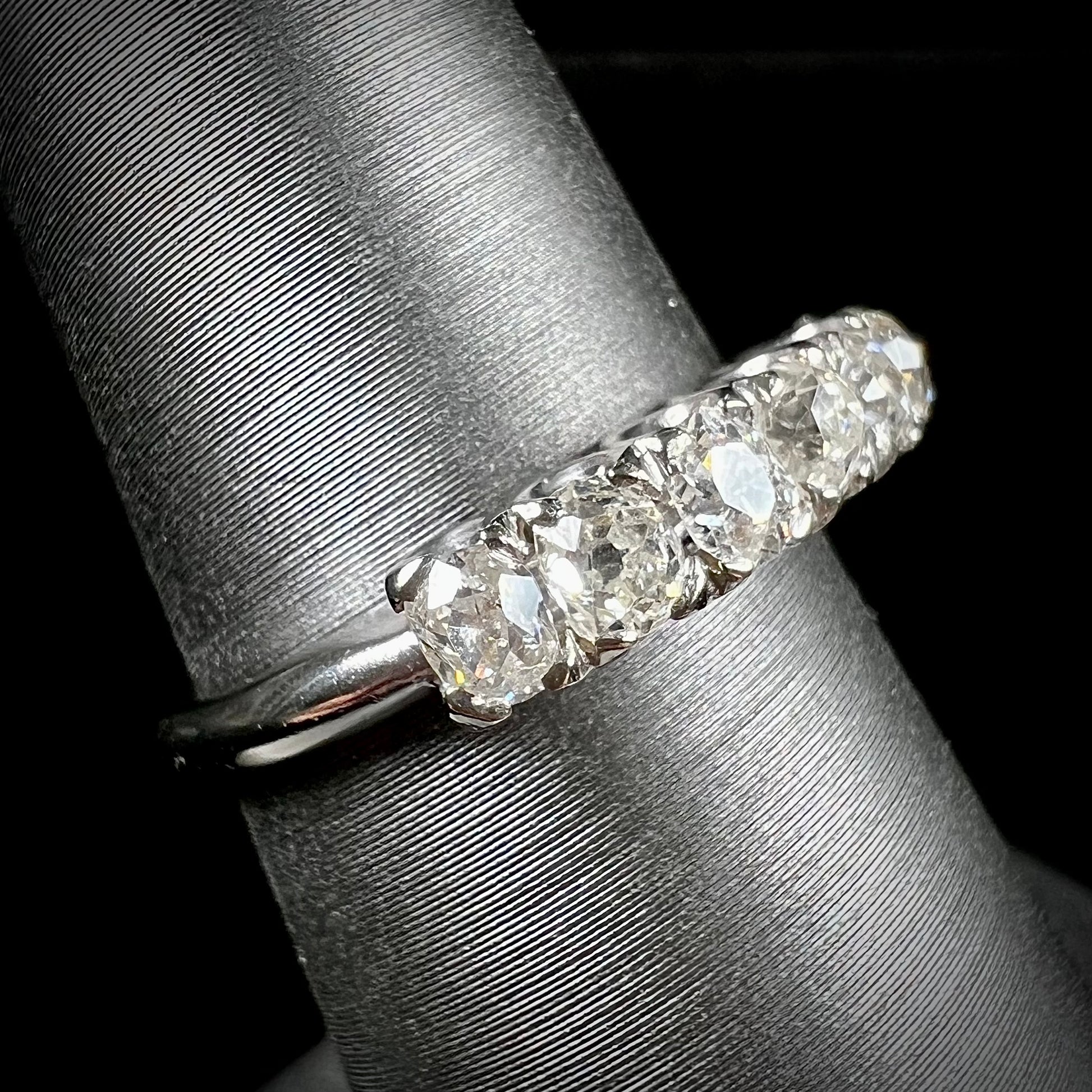 Ladies' Antique Mine Cut Diamond Wedding Band, Burton's