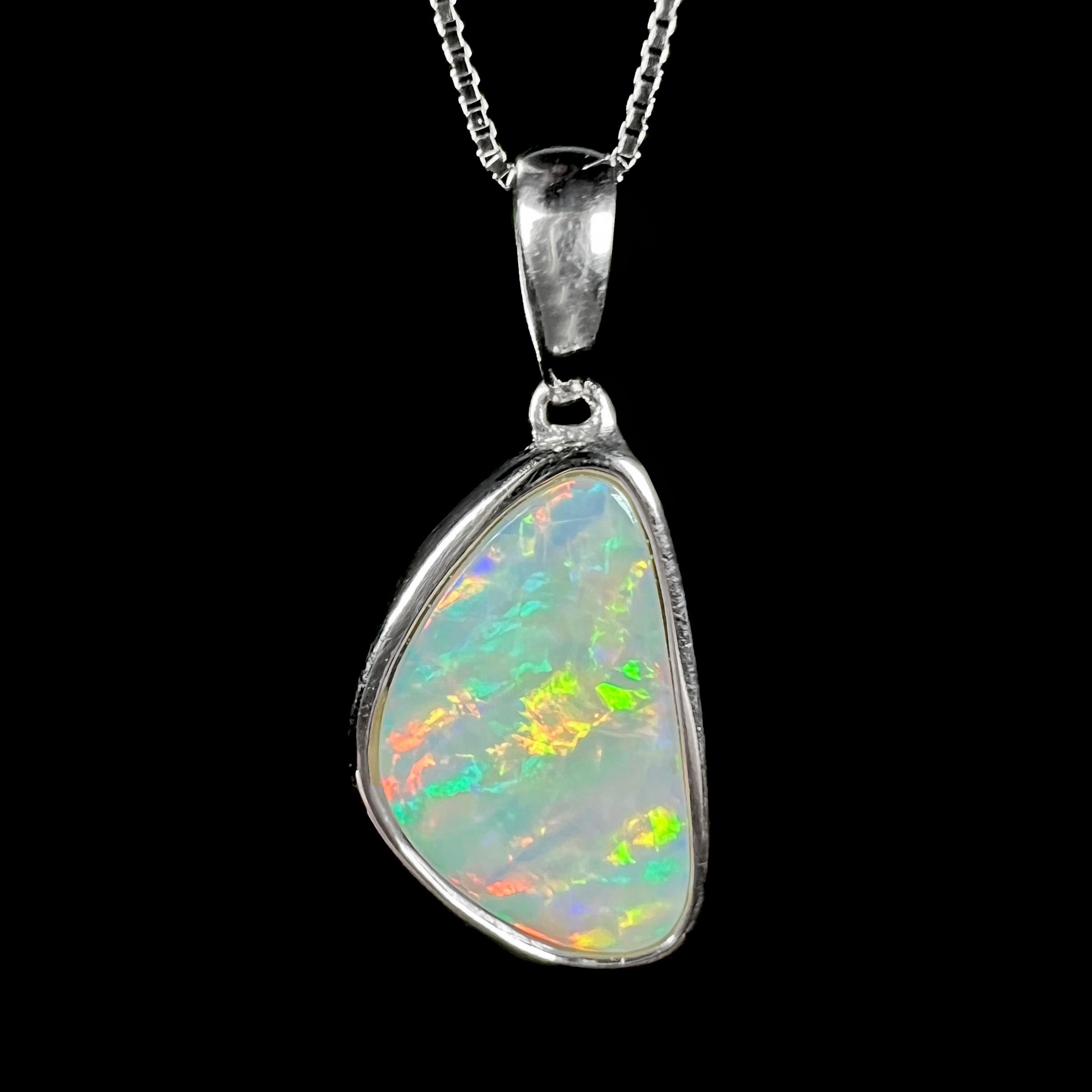 925 Sterling Silver Raw Opal Pendant Necklace, Real Ethiopian Opal Rough,  100% Natural Crystals, Fire Play Gemstone Gift Jewelry 18 Inch - Etsy | Opal  pendant necklace, Gemstone gifts, Opal pendants