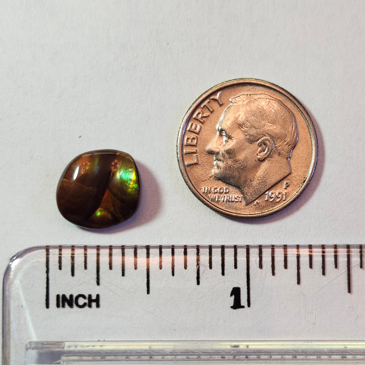 3.43ct Loose Fire Agate | Freeform Oval Cabochon