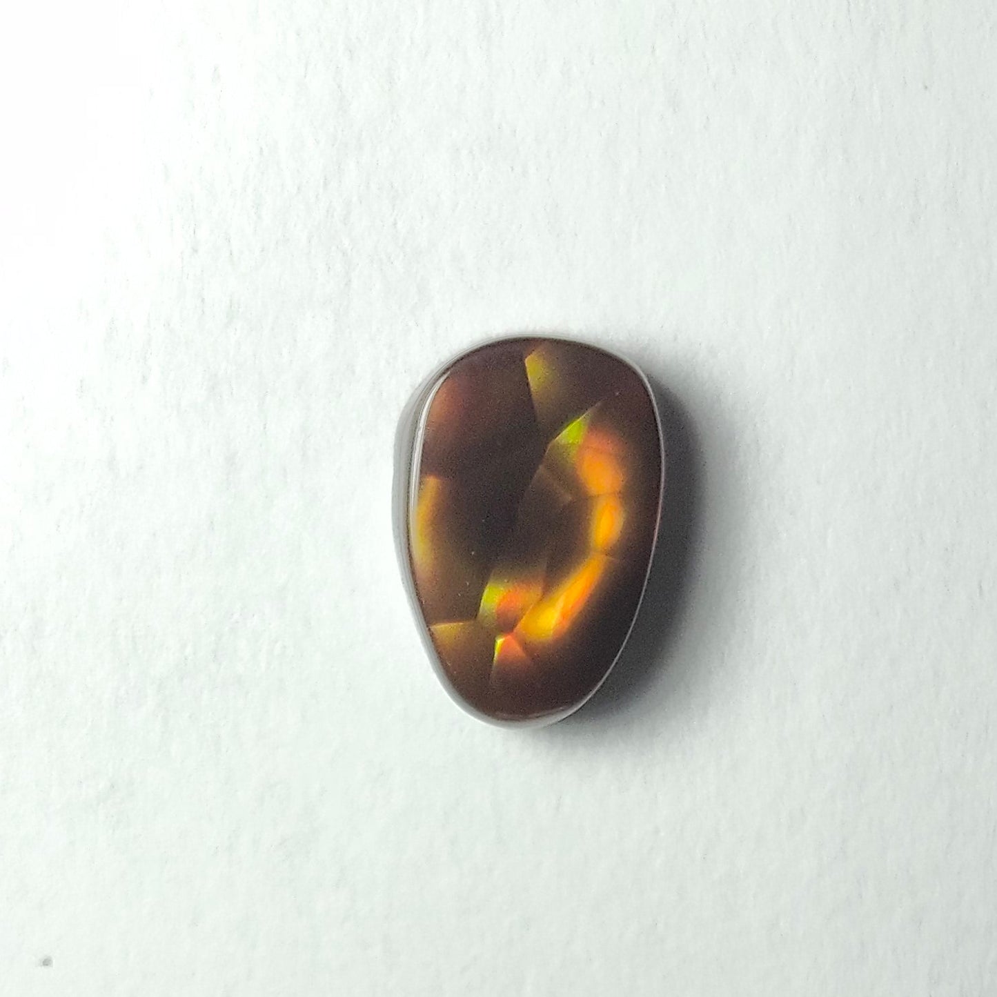 1.62ct Loose Fire Agate | Freeform Pear Cabochon