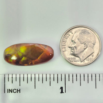 11.34ct Loose Fire Agate | Freeform Oval Cabochon