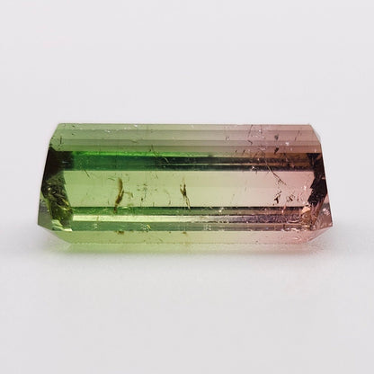 6.53ct Tri-Color Brazilian Tourmaline | Faceted Emerald Cut