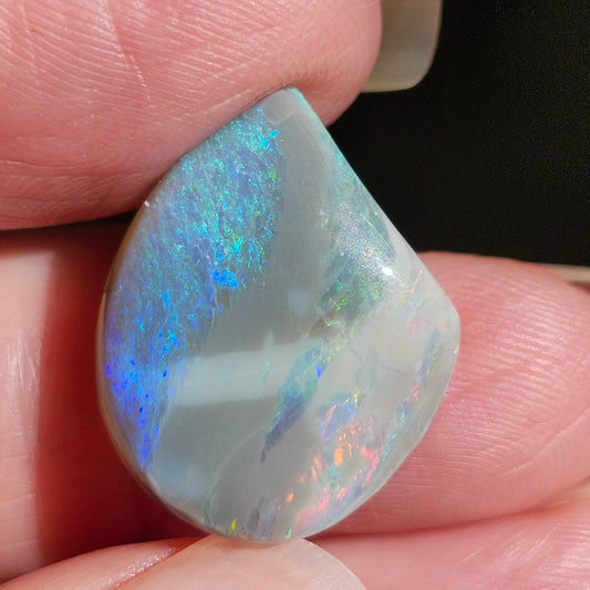 10.38ct Lightning Ridge Australian Semi-Black Opal | Freeform Pear Cabochon | #E283