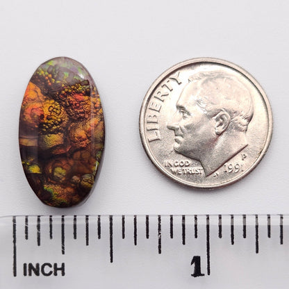 10.08ct Loose Fire Agate | Oval Cabochon
