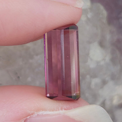 5.06ct Bi-Color Pink Rubellite Tourmaline | Emerald Cut