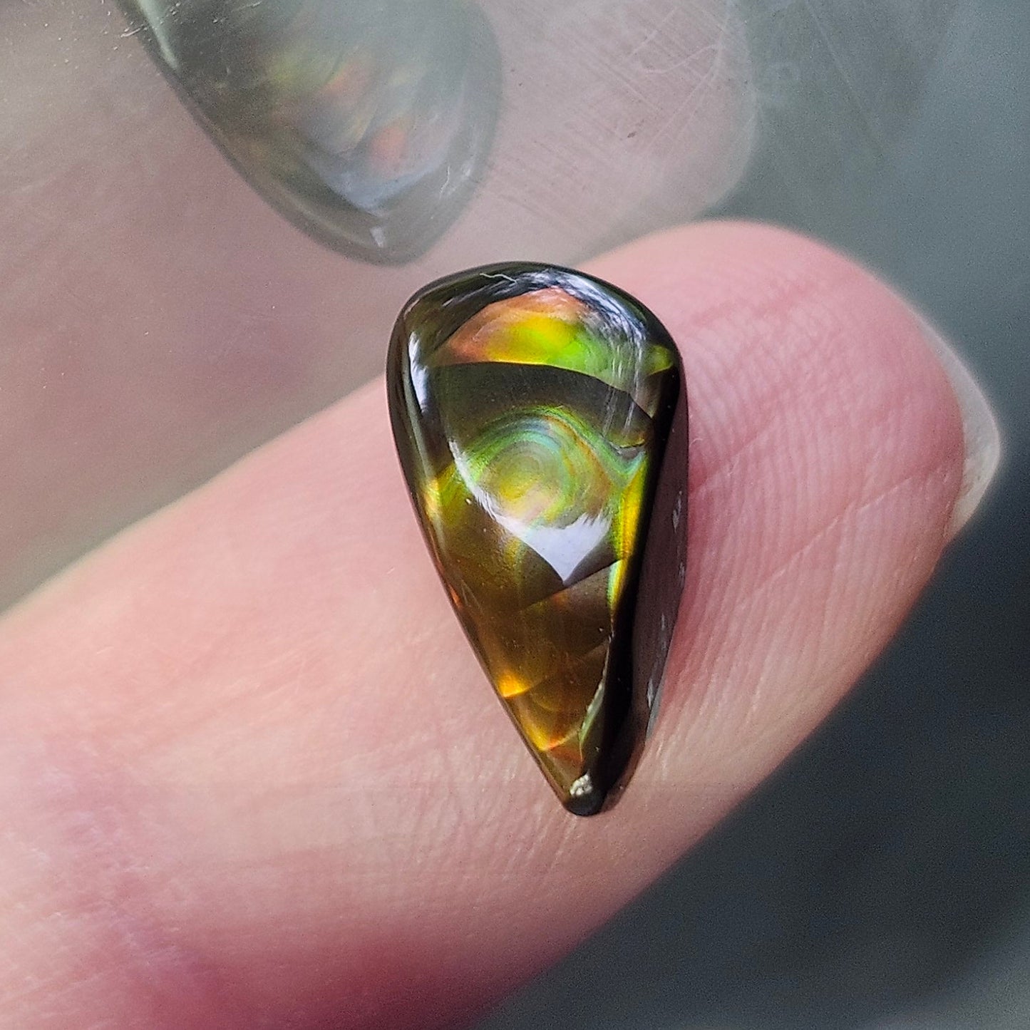 3.16ct Loose Fire Agate | Pear Cabochon