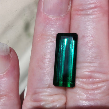 11.07ct Indicolite Tourmaline | Emerald Cut | AA Color