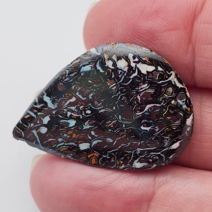 34.05ct Australian Koroit Boulder Matrix Opal | Freeform Pear Cabochon | #E300