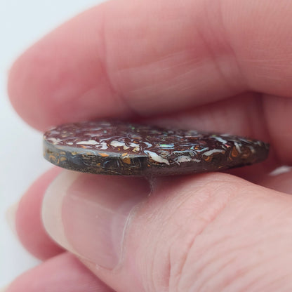 34.05ct Australian Koroit Boulder Matrix Opal | Freeform Pear Cabochon | #E300