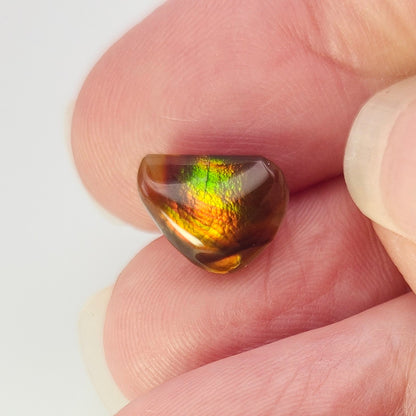 3.33ct Loose Fire Agate | Freeform Pear Cabochon